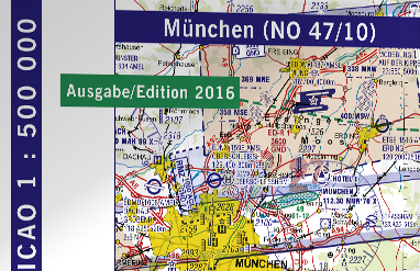 Flugkarten-Tipp: ICAO München 2016 (No 47/10) 1:500.000