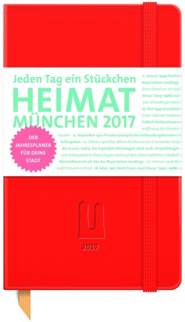 Kalenderneuheit – München 2017 – Jahresplaner rot